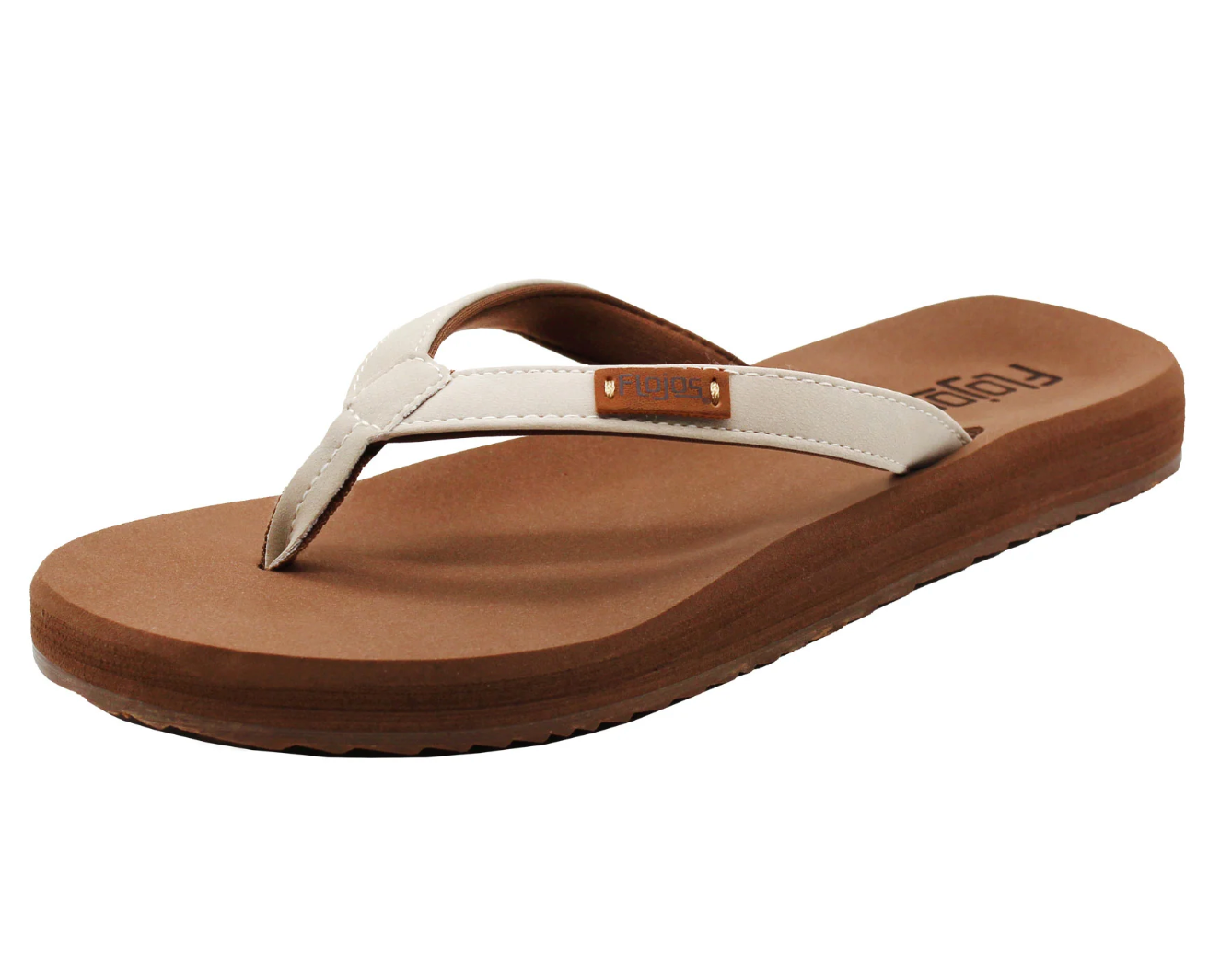 Flojos Billie Women's Sandal (187-Off White/Brown)